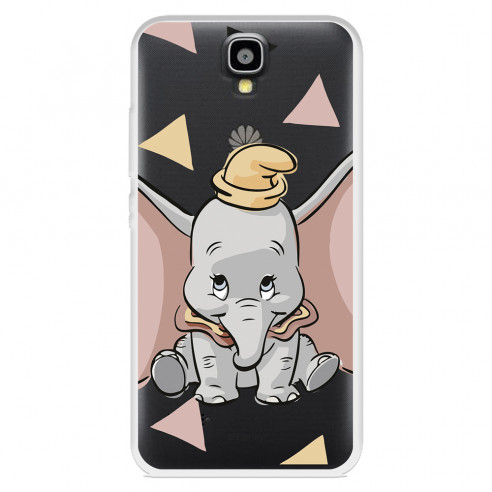 Funda para Huawei Y560 Oficial de Disney Dumbo Silueta Transparente - Dumbo