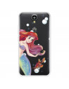 Funda para Huawei Y560 Oficial de Disney Ariel y Sebastián Burbujas - La Sirenita