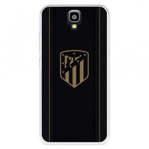 Funda para Huawei Y560 del Atlético de Madrid Escudo Dorado Fondo Negro  - Licencia Oficial Atlético de Madrid