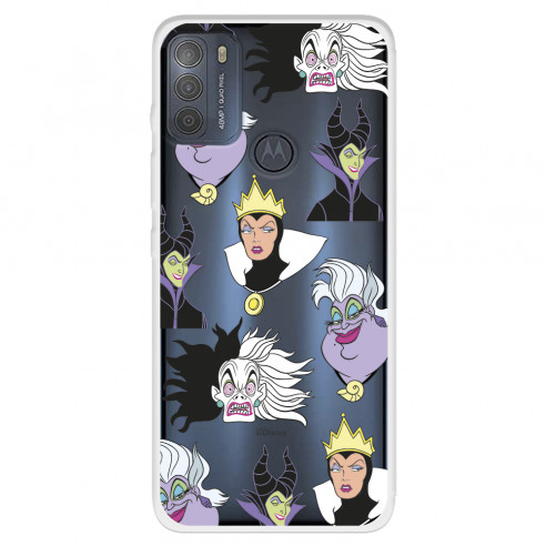 Funda para Motorola Moto G50 5G Oficial de Disney Villanas Patrón - Villanas Disney