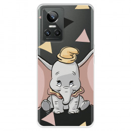 Funda para Realme GT Neo 3 Oficial de Disney Dumbo Silueta Transparente - Dumbo