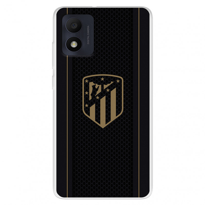 Funda para Alcatel 1B 2022 del Atlético de Madrid Escudo Dorado Fondo Negro - Licencia Oficial Atlético de Madrid