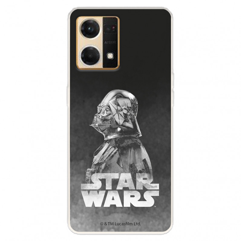 Funda para Oppo Reno 7 4G Oficial de Star Wars Darth Vader Fondo negro - Star Wars