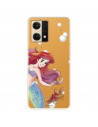 Funda para Oppo Reno 7 4G Oficial de Disney Ariel y Sebastián Burbujas - La Sirenita