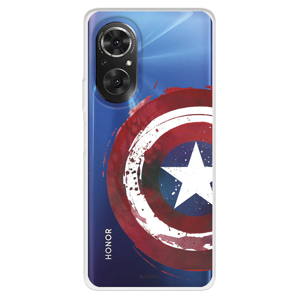 Funda para Oppo A96 5G Oficial de Marvel Capitán América Escudo  Transparente - Marvel