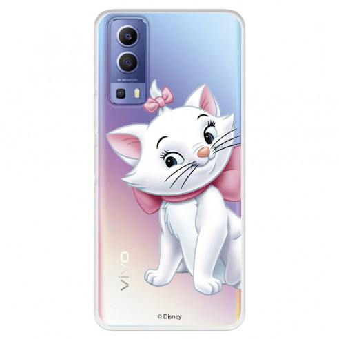 Coque pour Vivo Y52 5G Officielle de Disney Marie Silhouette - Les Aristochats