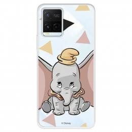 Funda para Vivo Y36s Oficial de Disney Dumbo Silueta Transparente - Dumbo