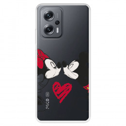 Funda para Xiaomi Poco X4 GT Oficial de Disney Mickey y Minnie Beso - Clásicos Disney