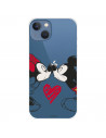 Funda para IPhone 14 Max Oficial de Disney Mickey y Minnie Beso - Clásicos Disney