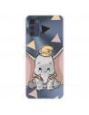 Funda para Motorola Moto E32 Oficial de Disney Dumbo Silueta Transparente - Dumbo