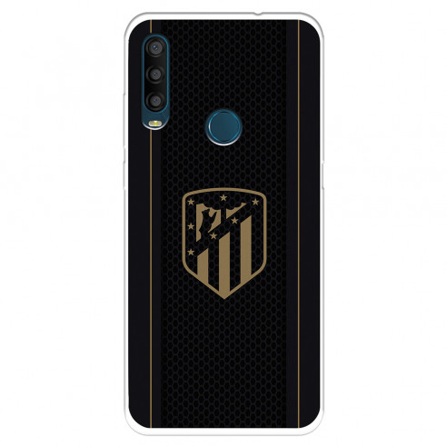 Funda para Alcatel 1SE 2020 del Atlético de Madrid Escudo Dorado Fondo Negro  - Licencia Oficial Atlético de Madrid