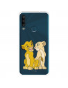 Funda para Alcatel 1SE 2020 Oficial de Disney Simba y Nala Silueta - El Rey León