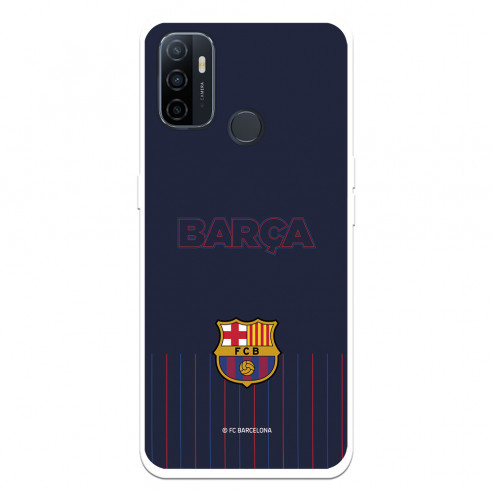 Coque pour Oppo A11s du FC Barcelona Barsa Fond Bleu  - Licence Officielle FC Barcelona