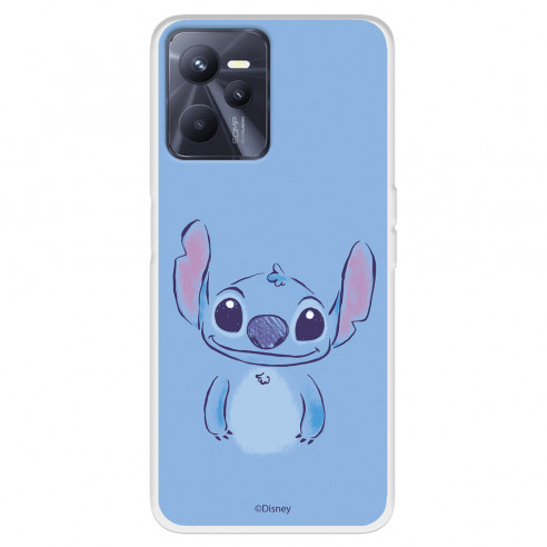 Funda para Realme Narzo 50A Prime Oficial de Disney Stitch Azul - Lilo & Stitch