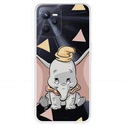 Funda para Realme Narzo 50A Prime Oficial de Disney Dumbo Silueta Transparente - Dumbo