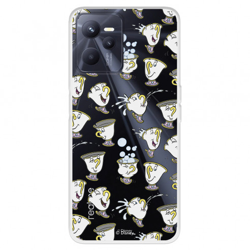 Funda para Realme Narzo 50A Prime Oficial de Disney Chip Potts Siluetas - La Bella y la Bestia