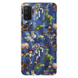 Funda para Alcatel 1 L Pro Oficial de Disney Muñecos Toy Story Siluetas - Toy Story