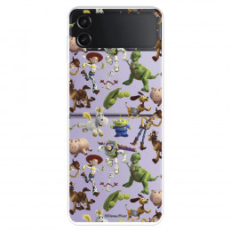 Funda para Samsung Galaxy Z Flip4 Oficial de Disney Muñecos Toy Story Siluetas - Toy Story