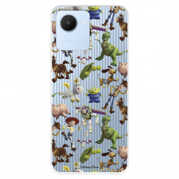 Funda para Realme C30 Oficial de Disney Muñecos Toy Story Siluetas - Toy Story