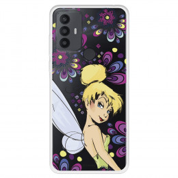 Funda para TCL 306 Oficial de Disney Campanilla Flores - Peter Pan