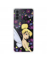 Funda para TCL 306 Oficial de Disney Campanilla Flores - Peter Pan