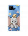 Funda para Realme Narzo 50 Oficial de Disney Dumbo Silueta Transparente - Dumbo