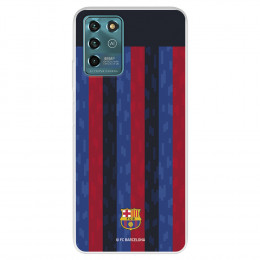 Funda para ZTE Blade V30 Vita del FC Barcelona Fondo Rayas Verticales  - Licencia Oficial FC Barcelona