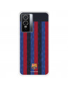 Funda para Vivo Y76 5G del FC Barcelona Fondo Rayas Verticales  - Licencia Oficial FC Barcelona