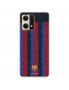 Funda para Oppo Reno 7 4G del FC Barcelona Fondo Rayas Verticales  - Licencia Oficial FC Barcelona