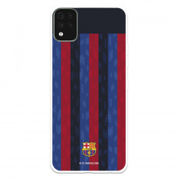 Funda para LG K42 del FC Barcelona Fondo Rayas Verticales  - Licencia Oficial FC Barcelona