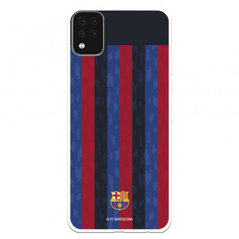 Funda para LG K42 del FC Barcelona Fondo Rayas Verticales  - Licencia Oficial FC Barcelona