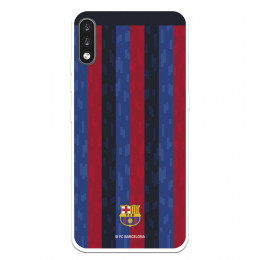 Funda para LG K22 del FC Barcelona Fondo Rayas Verticales  - Licencia Oficial FC Barcelona