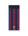 Funda para LG Velvet 5G del FC Barcelona Fondo Rayas Verticales  - Licencia Oficial FC Barcelona