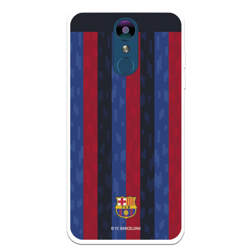 Funda para LG K9 2018 del FC Barcelona Fondo Rayas Verticales  - Licencia Oficial FC Barcelona