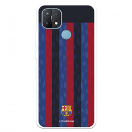 Funda para Oppo A15 del FC Barcelona Fondo Rayas Verticales  - Licencia Oficial FC Barcelona