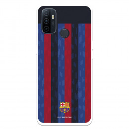 Funda para Oppo A53 del FC Barcelona Fondo Rayas Verticales  - Licencia Oficial FC Barcelona