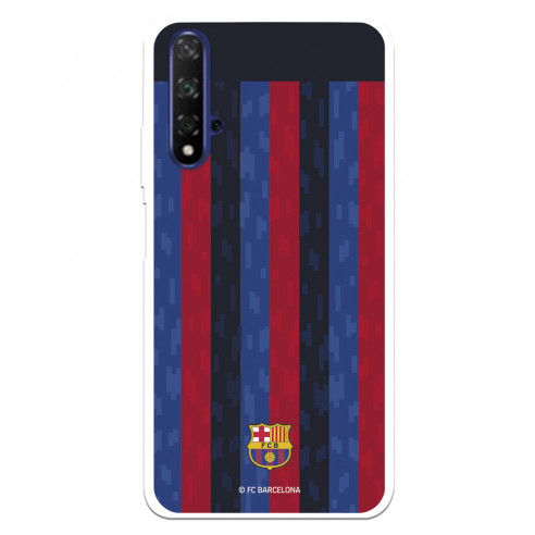 Funda para Huawei Honor 20 del FC Barcelona Fondo Rayas Verticales  - Licencia Oficial FC Barcelona