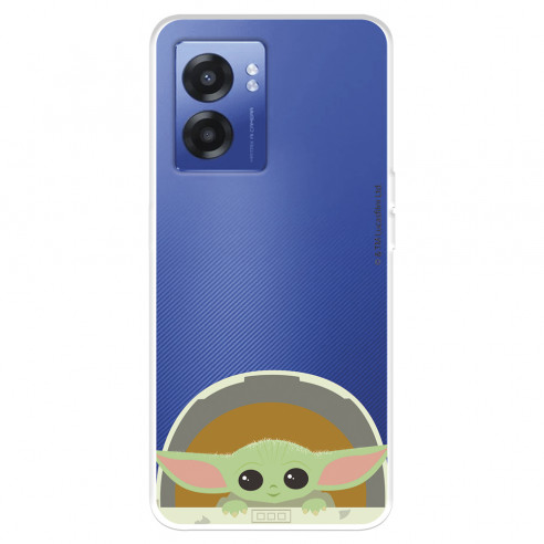 Funda para Oppo A77 5G Oficial de Star Wars Baby Yoda Sonrisas - The Mandalorian