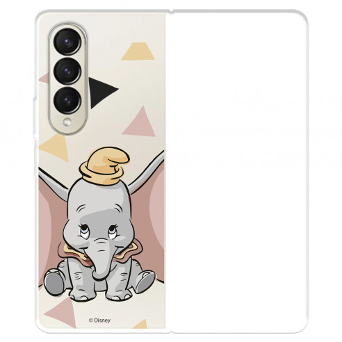 Funda para Samsung Galaxy Z Fold4 Oficial de Disney Dumbo Silueta Transparente - Dumbo