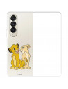 Funda para Samsung Galaxy Z Fold4 Oficial de Disney Simba y Nala Silueta - El Rey León