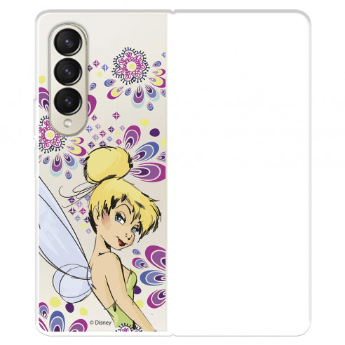 Funda para Samsung Galaxy Z Fold4 Oficial de Disney Campanilla Flores - Peter Pan