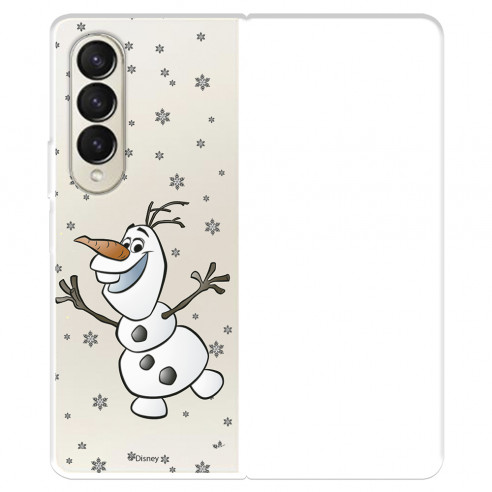 Funda para Samsung Galaxy Z Fold4 Oficial de Disney Olaf Transparente - Frozen