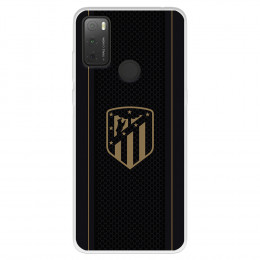 Funda para TCL 20Y del Atlético de Madrid Escudo Dorado Fondo Negro  - Licencia Oficial Atlético de Madrid