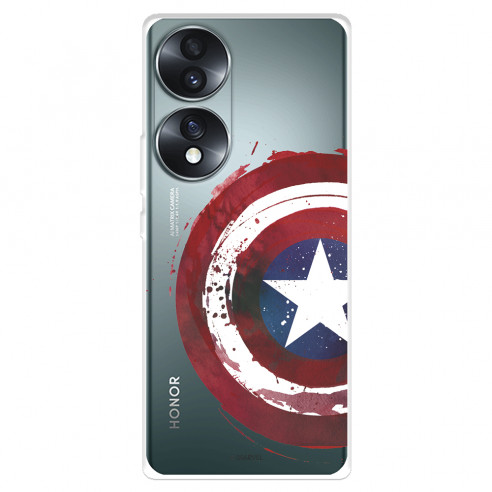 Coque pour Honor 70 Officielle de Marvel Captain America Écusson Transparente - Marvel