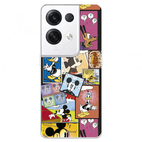 Funda para Oppo Reno 8 Pro Oficial de Disney Mickey Comic - Clásicos Disney