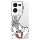 Funda para Oppo Reno 8 Pro Oficial de Warner Bros Bugs Bunny Silueta Transparente - Looney Tunes