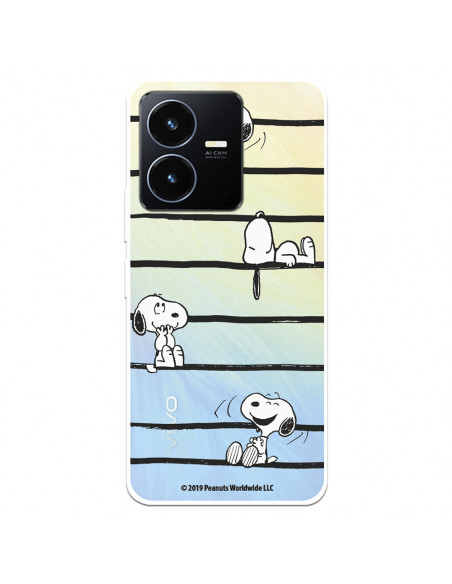 Funda para Oppo A98 5G Oficial de Peanuts Snoopy rayas - Snoopy