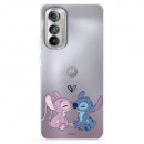 Funda para Motorola edge 30 Oficial de Disney Angel & Stitch Beso - Lilo & Stitch