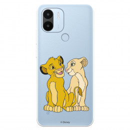 Funda para Xiaomi Redmi A1 Oficial de Disney Simba y Nala Silueta - El Rey León