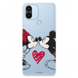 Funda para Xiaomi Redmi A1 Oficial de Disney Mickey y Minnie Beso - Clásicos Disney